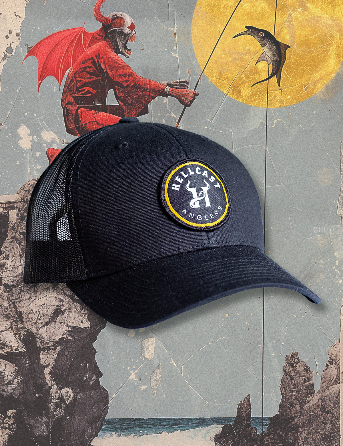 HELLCAST ANGLERS TRUCKER HAT